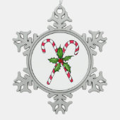 Candy Cane Snowflake Ornament (Voorkant)