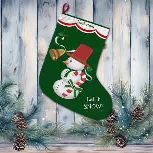 Candy Cane Snowman Grote Kerstsok