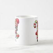 Candy Cane Snowman Kerstmis Custom Naam Koffiemok (Center)
