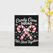 Candy Cane Squad Cute Christmas Matching Design  Kaart (Gele Bloem)