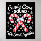 Candy Cane Squad Cute Christmas Matching Design Poster (Voorkant)