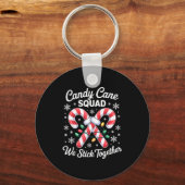 Candy Cane Squad Cute Christmas Matching Design Sleutelhanger (Voorkant)
