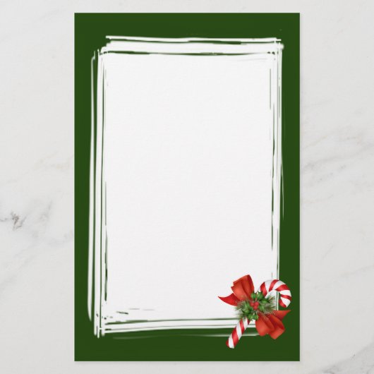 Candy Cane Stationery Briefpapier (Voorkant)