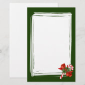 Candy Cane Stationery Briefpapier (Voorkant / Achterkant)
