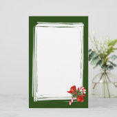 Candy Cane Stationery Briefpapier (Staand voorkant)