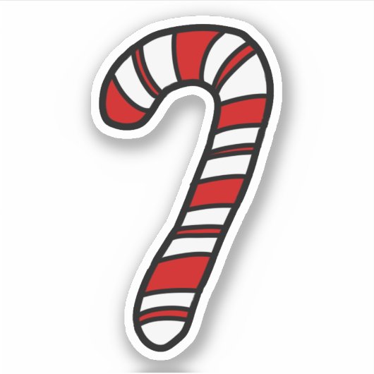 Candy Cane Sticker (Voorkant)