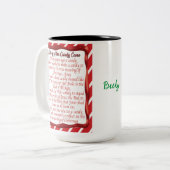 Candy Cane Story Tweekleurige Koffiemok (Voorkant links)