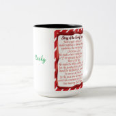 Candy Cane Story Tweekleurige Koffiemok (Voorkant rechts)