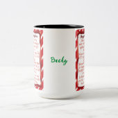 Candy Cane Story Tweekleurige Koffiemok (Center)