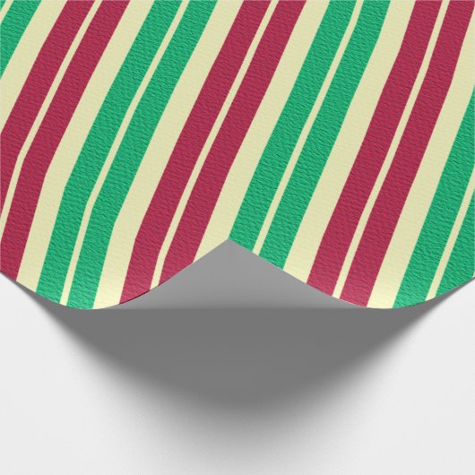 Candy Cane Streep Cadeaupapier (Hoek)