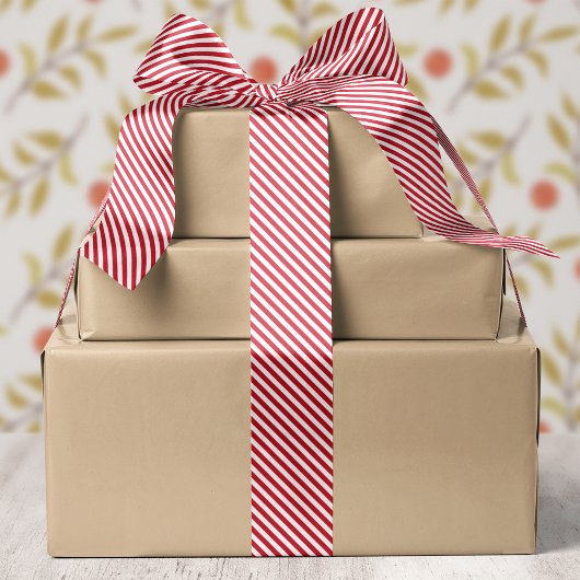 Candy Cane Streep Rood en Wit Kerstmis Satijnen Lint