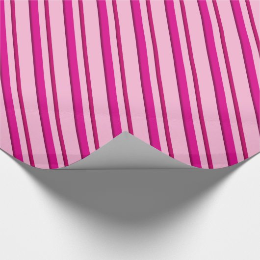 Candy Cane Strepen in Peppermint Roze Cadeaupapier (Hoek)