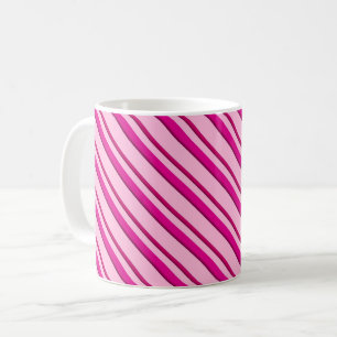 Candy Cane Strepen in Peppermint Roze Koffiemok