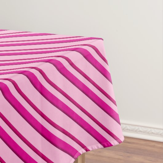 Candy Cane Strepen in Peppermint Roze Tafelkleed (Voorbeeld)