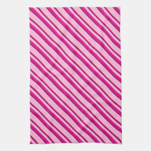 Candy Cane Strepen in Peppermint Roze Theedoek