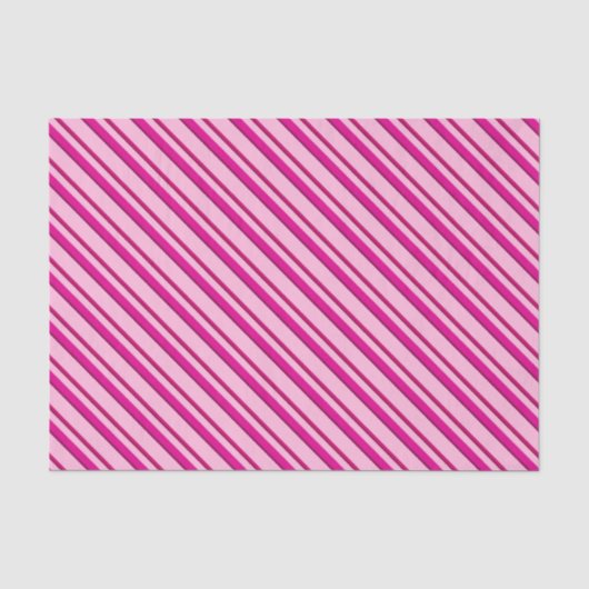 Candy Cane Strepen in Peppermint Roze Tissuepapier (Voorkant)