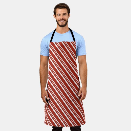 Candy Cane Stripe Apron Schort (Gedragen)