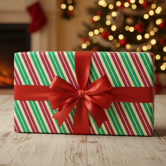Candy Cane Stripe Cadeaupapier