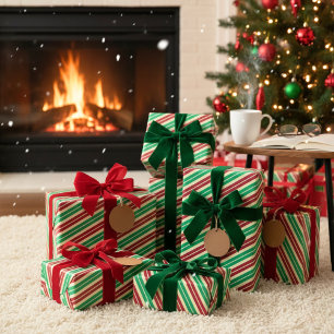 Candy Cane Stripe Cadeaupapier