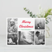 Candy Cane Stripe Christmas Kaart (Staand voorkant)