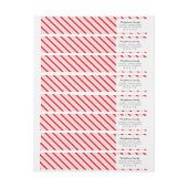 Candy Cane Stripe Christmas Skinny Labels