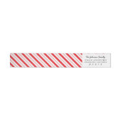 Candy Cane Stripe Christmas Skinny Labels