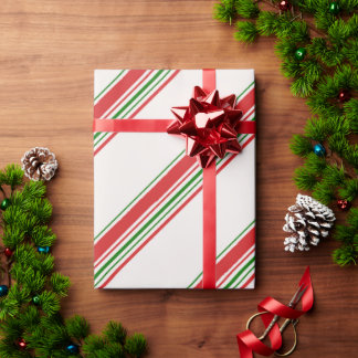 Candy Cane Stripe Christmas Wrapping Pap Cadeaupapier