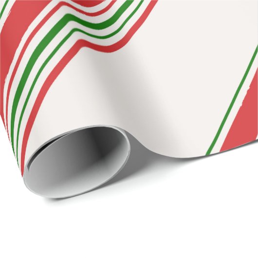 Candy Cane Stripe Christmas Wrapping Pap Cadeaupapier (Rol Hoek)