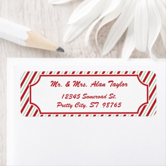 Candy Cane Stripe | Etiket retouradres (Insitu)