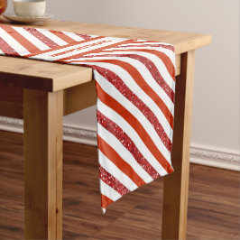 Candy Cane Stripe Family Kerstmis Medium Tafelloper