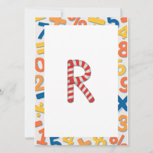 Candy Cane Stripe Flashcard R