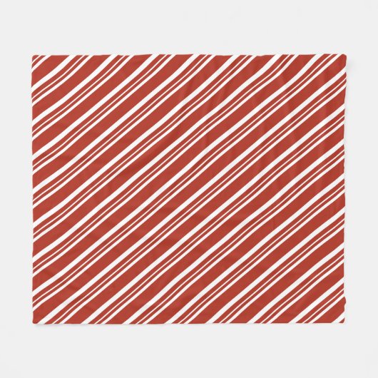 Candy Cane Stripe Fleece Blanket (Voorkant (Horizontaal))