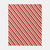 Candy Cane Stripe Fleece Blanket Deken (Voorkant)