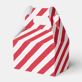 Candy Cane Stripe Gabled Christmas Party Favor Box Bedankdoosjes (Voorkant Zijde)