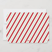 Candy Cane Stripe Holiday Photo Card Feestdagenkaart (Achterkant)