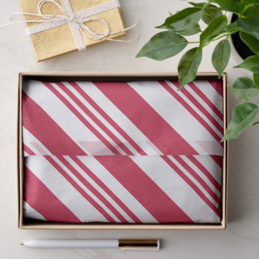 Candy Cane Stripe Holiday Tissue Paper Tissuepapier (Geschenk)