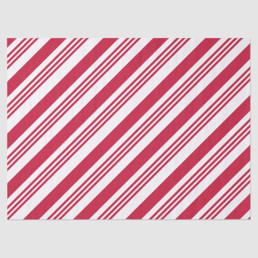 Candy Cane Stripe Holiday Tissue Paper Tissuepapier (Voorkant)