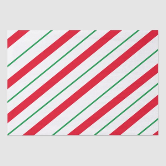 Candy Cane Stripe Holiday Tissuepapier (Voorkant)