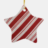 Candy Cane Stripe Keramisch Ornament (Achterkant)