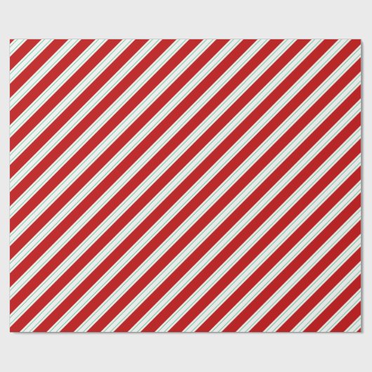 Candy Cane Stripe Kerstmis Cadeaupapier (Vlak)