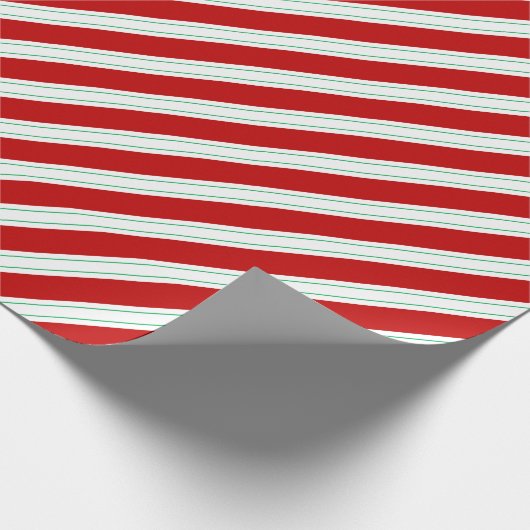 Candy Cane Stripe Kerstmis Cadeaupapier (Hoek)