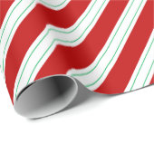 Candy Cane Stripe Kerstmis Cadeaupapier (Rol Hoek)