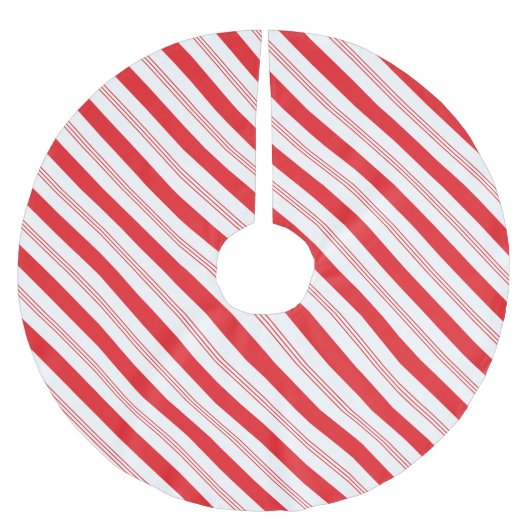 Candy Cane Stripe Kerstmis Kerstboom Rok (Voorkant)