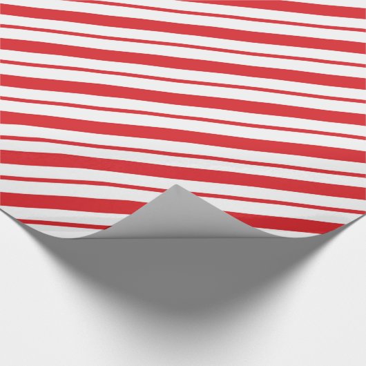 Candy Cane Stripe Kerstvakantie Cadeaupapier (Hoek)