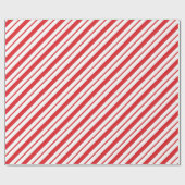 Candy Cane Stripe Kerstvakantie Cadeaupapier (Vlak)
