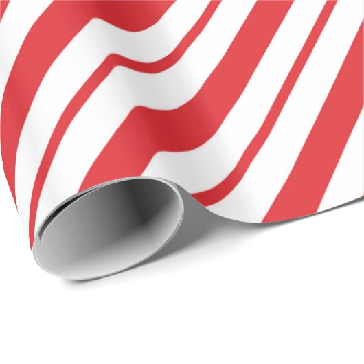 Candy Cane Stripe Kerstvakantie Cadeaupapier (Rol Hoek)