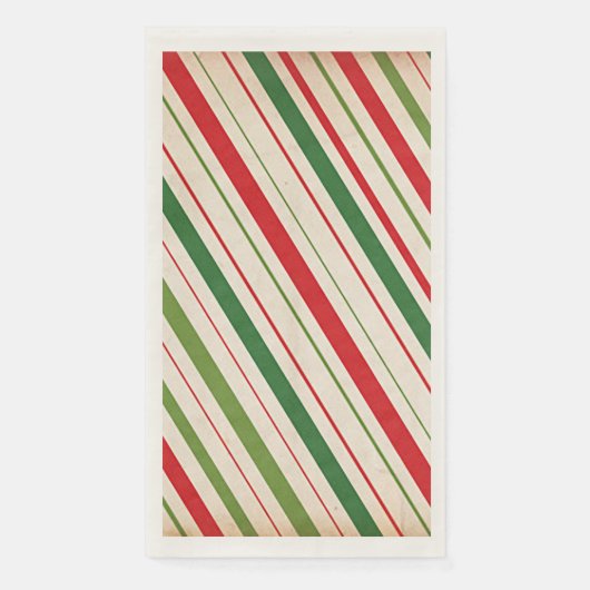 Candy Cane Stripe Paper Guest Handdoek Servet (Voorkant)