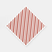 Candy Cane Stripe Paper Napkins Servet (Hoek)