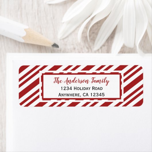 Candy Cane Stripe | Retouradres Etiket (Insitu)