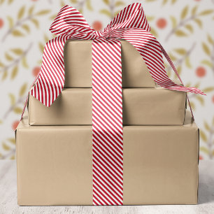 Candy Cane Stripe Rood en Wit Kerstmis Satijnen Lint
